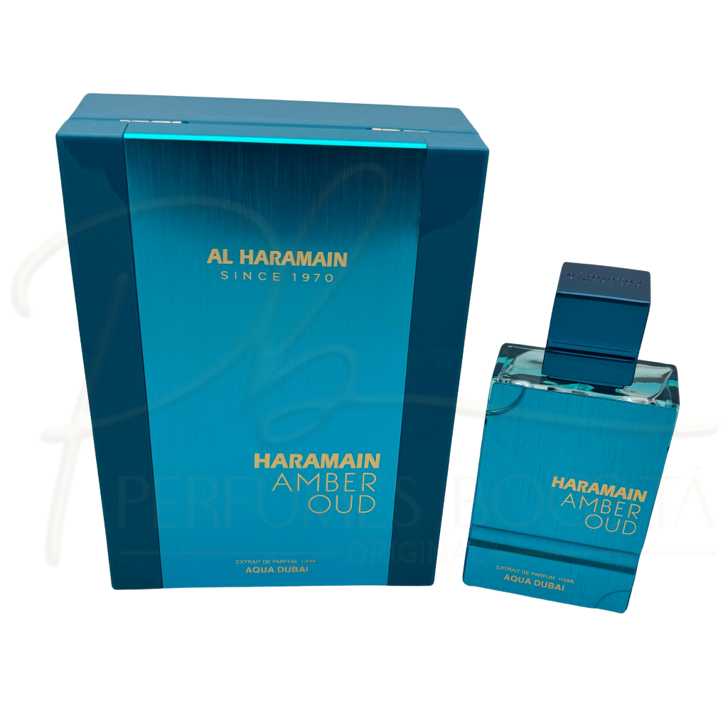 Perfume Amber Oud Aqua Dubai Al Haramain - Extrait De Parfum - 100ml - Unissex