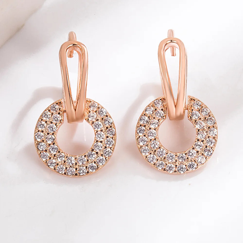 Brincos de prata esterlina 925 de luxo com cristal redondo, pedra de zircônia branca!