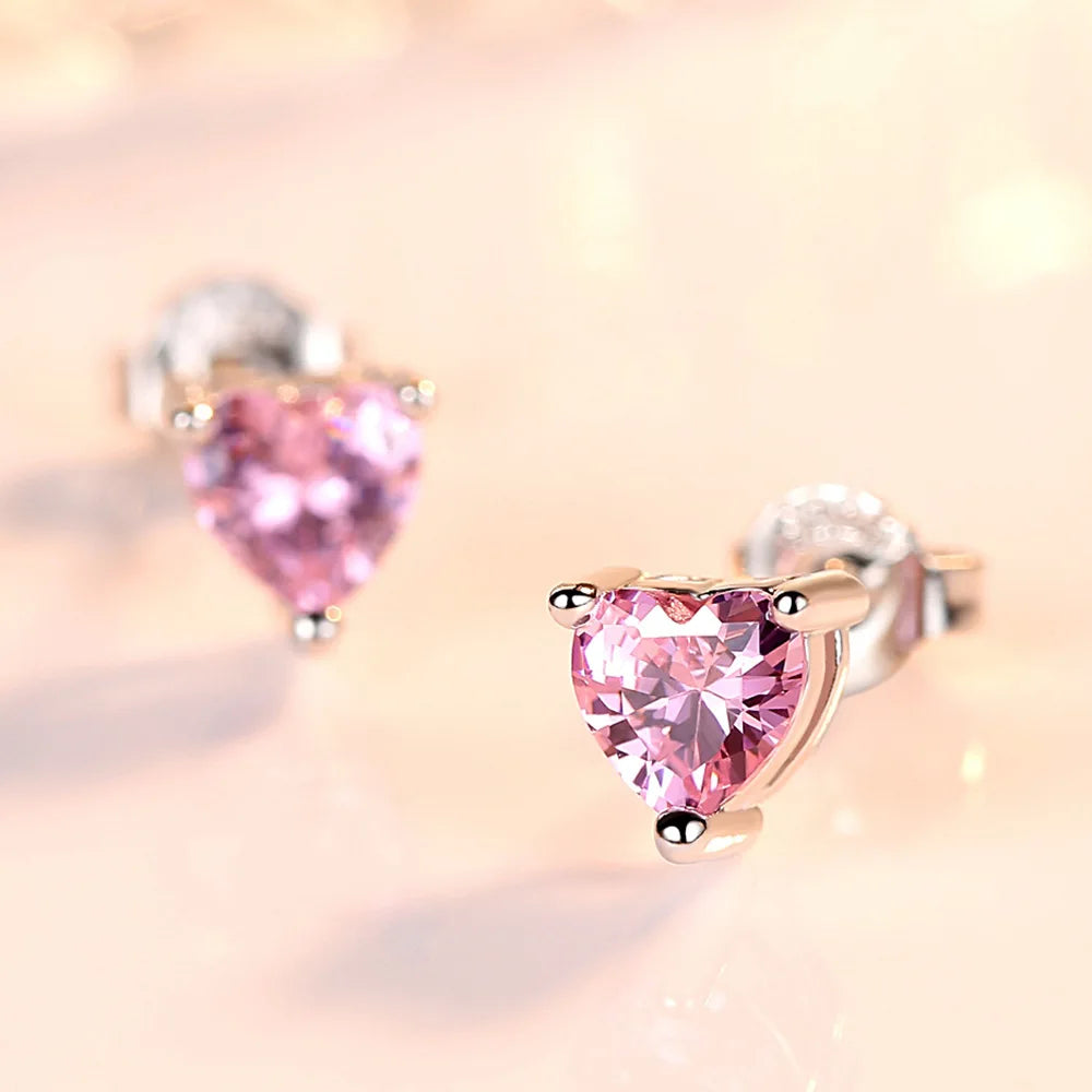 Brincos de prata esterlina 925 de luxo com cristal redondo, pedra de zircônia branca!