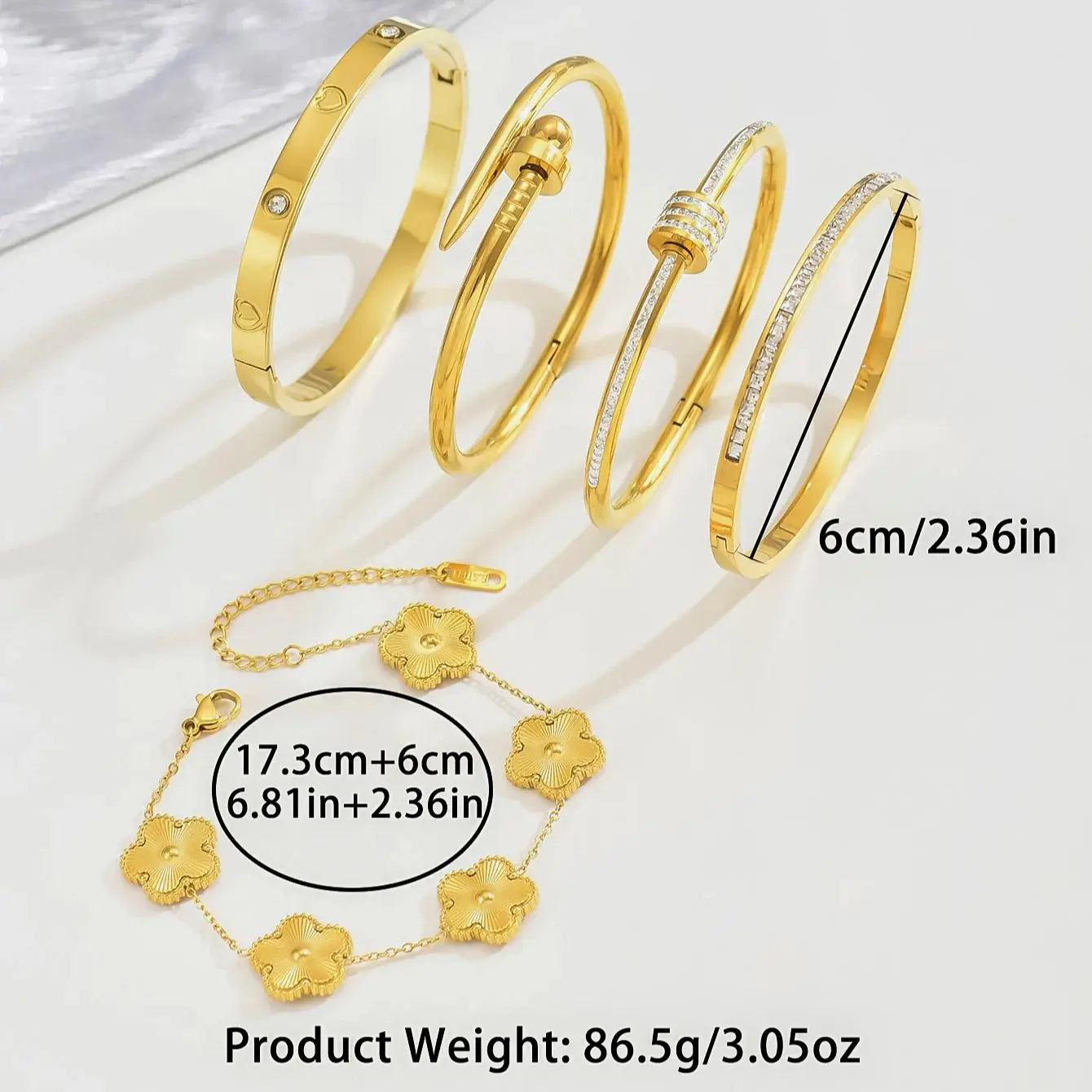 Pulseiras última moda no verão europeu, trevo de quatro folhas, aço inoxidável, fashion