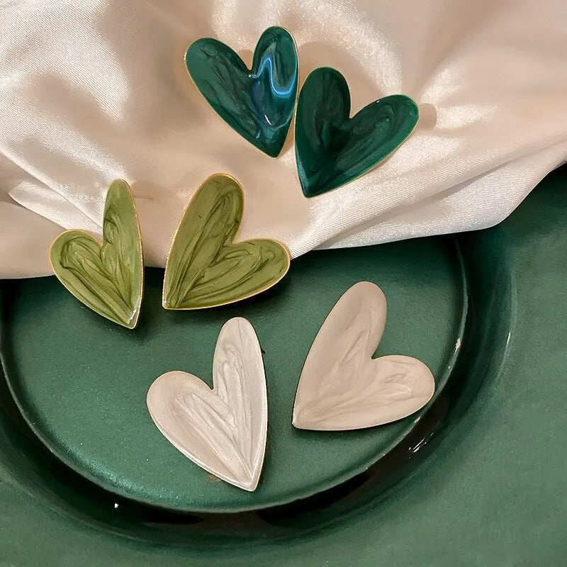 Brincos de coração "grande amor" elegância e bom gosto!
